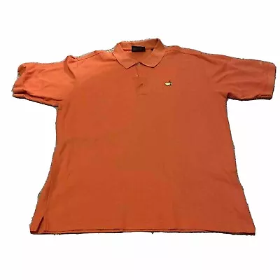 Augusta Masters Collection Golf Polo Shirt Men's Size Large 60s Two Ply Orange • $8.50