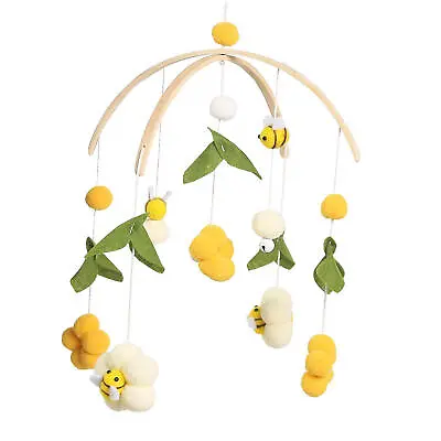 Baby Bed Bell Hand Made Bedroom Hanging Rotating Flower Toy Honey Bee Crib  • $15.97
