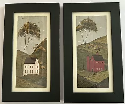 Framed Warren Kimble Folk Art Prints House And School • $120.87