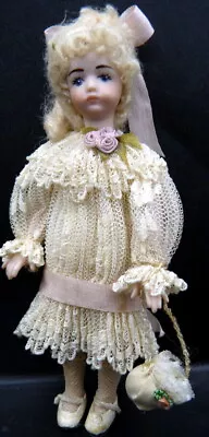 OOAK Artist Made 4.5  GIRL Porcelain Character Dollhouse Doll 1:12 • $89.99