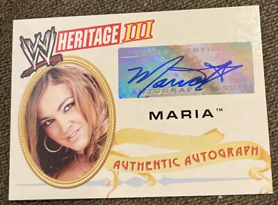 MARIA. 2007 TOPPS HERITAGE III WWE.Maria ( Auto ) • $12