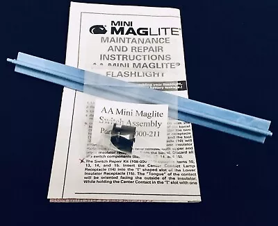 Authentic  AA  Mini Maglite Switch Assembly #108-000-211. W/ Installation Tool • $7.99