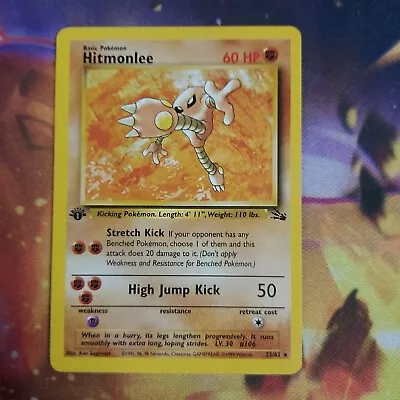 $1.99 • Buy Pokémon TCG Hitmonlee Fossil 22 Regular 1st Edition Rare