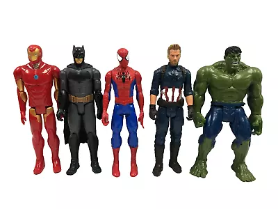 Marvel Toy Figures Iron Man Captain America Spiderman Hulk 30CM C15 O79 • £5.95