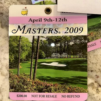 2009 Masters Badge Golf / Ticket - Angel Cabrera Wins • $28