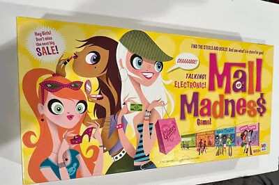 Vintage Mall Madness Electronic Talking Board Game Milton Bradley 2004 Complete • $31.49