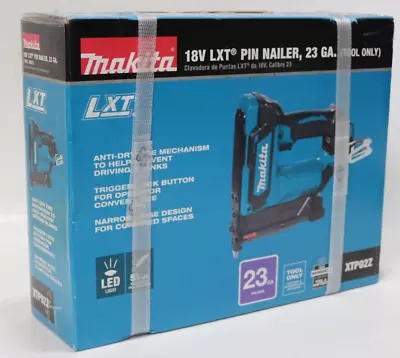 NEW Makita XTP02Z 18V LXT 23 GA Cordless Pin Nailer (Tool Only) - Free Shipping • $184.99