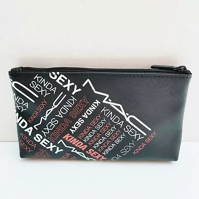 1x MAC  Kinda Sexy  Black Makeup Cosmetics Bag Travel Toiletry Pouch Case NEW! • $13.95