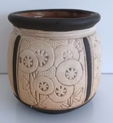 Weller Claywood 1910s Art Pottery Vase With Art Deco Flowers • $59.95