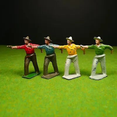 Four Crescent Lead American Cowboys - Wonderful Vintage Figures • £9.99