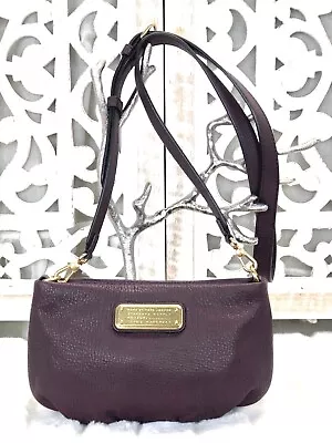 MARC BY MARC JACOBS Q Percy Small BURGUNDY Leather Crossbody Bag Updated Style • $149.95