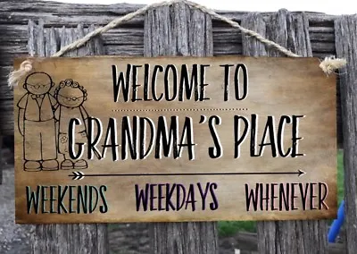 Grandma Wooden Sign Plaque Country Personalised Beer BarGARAGEShedHome Decor • $15