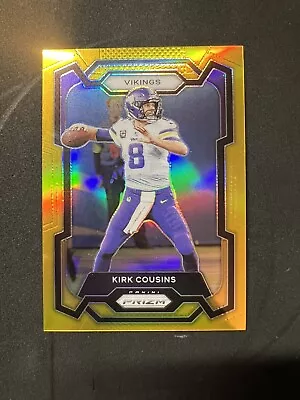 2023 Prizm Kirk Cousins #197 True Gold /10 Falcons Vikings  • $100
