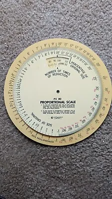 C-Thru Ruler Company Proportional Scale PS 80 • Vintage Wheel Gauge • $4.99