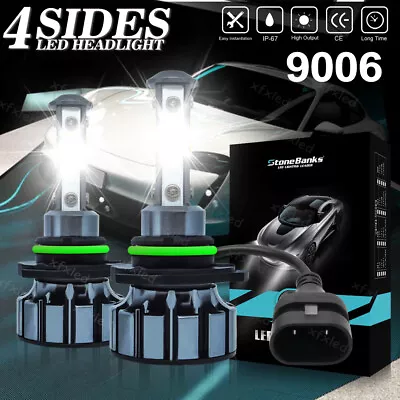 4-Sides 9006 HB4 LED Headlight Bulbs Kit Low Beam Fog Light 6000K White 360000LM • $9.96