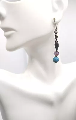 Handmade In The Pacific Northwest Dangle Drop Beaded Earrings Jewelry Boho Chic • $18.74