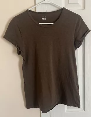 J Crew Women’s Brown T Shirt Painter Tee Crewneck Size L • $9.99