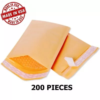 8.5 X12  Kraft Bubble Mailers Envelopes Shipping Bags 200 Envelopes #2 Self Seal • $45.50