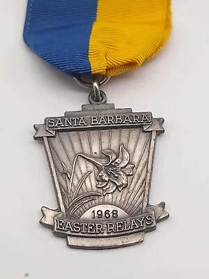 Vintage Santa Barbara Easter Relays Shot Put 2nd Place Silver Medal  • $7.50