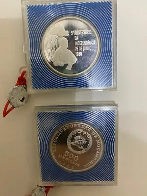 MOZAMBIQUE: Commemorative Coin   5 Years Independence   1980-- Silver-- Genuine • $89.99