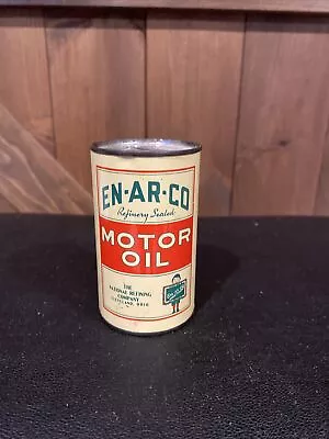 $21.50 • Buy ENARCO Motor Oil Metal Bank Can Minty