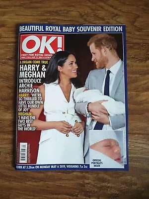 UK OK! Magazine 21st May 2019 - Harry & Meghan Royal Baby Souvenir Edition • £4.99