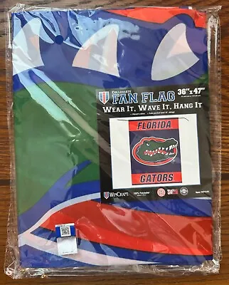 FLORIDA GATORS FAN FLAG 36  X 47  New ( Collegiate ) BRAND NEW - PRICED TO SELL • $13.50