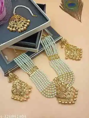 Indian Bollywood Gold Plated Kundan Choker Bridal Necklace Earrings Jewelry Set • $23.34