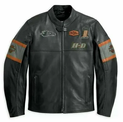 Screaming Leather Jacket Men's Biker Real Cowhide Motorcycle Leather Jacket HD • $109