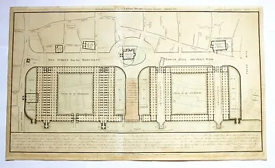 George Dance Original Antique Architects Plan For Improvement Of The Legal Keys • £700