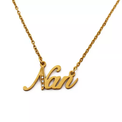 Nan Name Necklace -Silver & Gold Tone -Custom Name Jewellery - Gift For Nan • £30.98