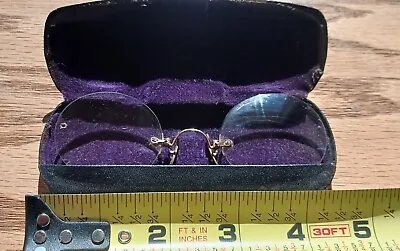 Antique Pince-Nez Eyeglasses Spectacles Vintage Sta-So GF  • $9.98