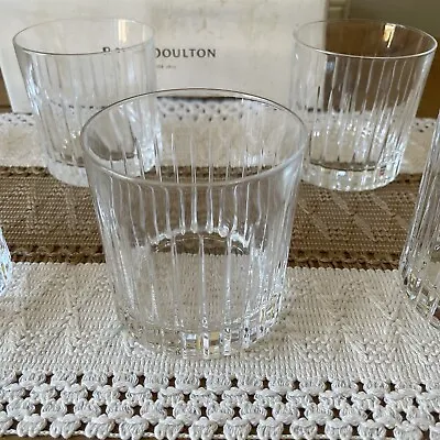 £45 • Buy Royal Doulton Linear Crystal Glass Tumblers, 6 Pack