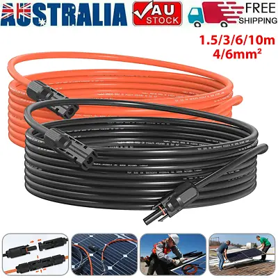 1/5/10/20M Extension Cable Wire Connectors Solar Panel To Regulator 4mm² 6mm² • $22.69