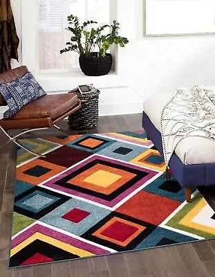 Modern Luxury Hand Carved Multi Colour Carpets Small Large Floor Rugs Runner Mat • £26.55