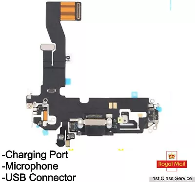 For IPhone 12 Charging Port Charger Flex USB Dock Microphone Antenna Replacement • £7.48