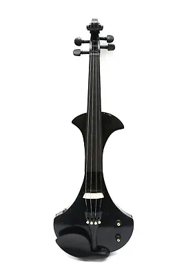 Yinfente Black Electric Violin 4/4 Sweet Sound Free Case Bow Ebony Fittings • $335.53