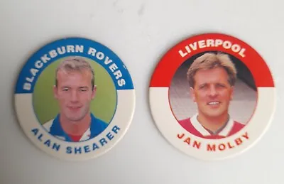 Alan Shearer & Jan Molby 1995 Merlin Collection Premier League  Football Discs . • £12