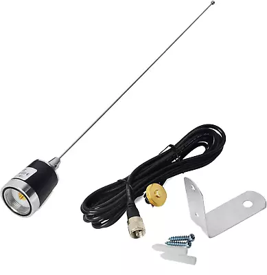 HYS UHF VHF 2Meter 70CM 21Inches NMO Antenna With NMO Mount 4Meter(13.1Ft) PL259 • $57.80