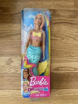 Barbie Dreamtopia Mermaid Doll With Long Coral Hair Teal Yellow Tail New • $14.99