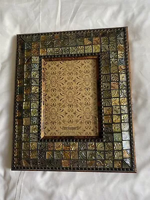 Pier One Imports Photo Frame Multicolored Glass Tile Mosaic Fits 5x7 Picture  • $25