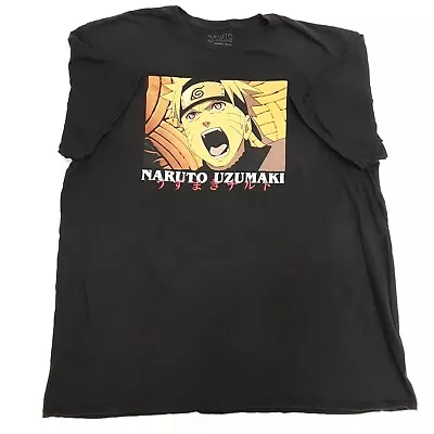 Naruto Shippuden Collection T-Shirt Mens Size 2XL Black Naruto Uzumaki Anime • $14.48