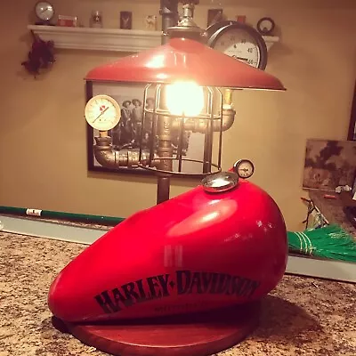 Handmade Harley Davidson Steampunk Lamp Vintage Parts Man Cave • $525