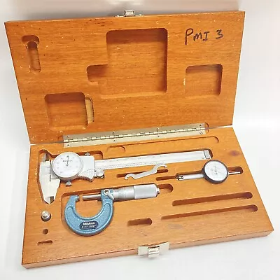 Mitutoyo 103-135 Micrometer 505-675 6  Caliper 513-518 Dial Indicator Set • $199.95