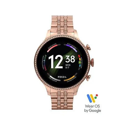$597.14 • Buy Womens Smartwatch FOSSIL FTW6077 Stainless Steel Gold Rose Touchscreen GEN 6