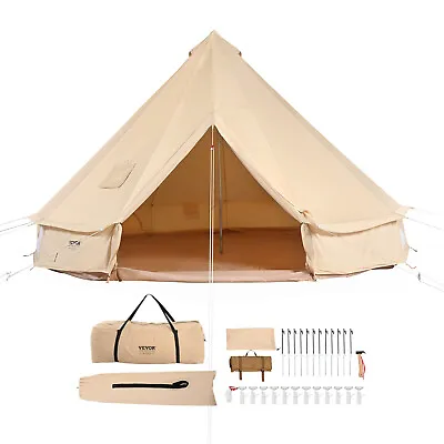 VEVOR Canvas Bell Tent 5m/16.4ft 4-Season Camping Yurt Tent With Stove Jack • $353.99