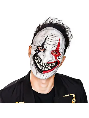 Sinister Jester Mask Adults Halloween Clown Mask Fancy Dress Accessory • £7.99