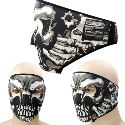 Neoprene Skull Full Face Cover Motorcycle Cycling Headwear Halloween Mask Unisex • $7.99