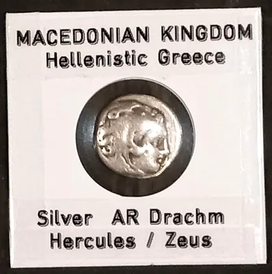MACEDONIA Hellenistic GREECE AR Drachm  Hercules / Zeus Alexander III Macedonian • $105