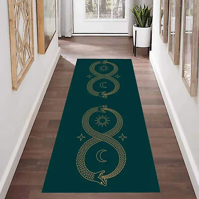 Moon And Sun Rug Snake Rug Infinity Rug Hallway RugCorridor CarpetGreen Rug • $73.47